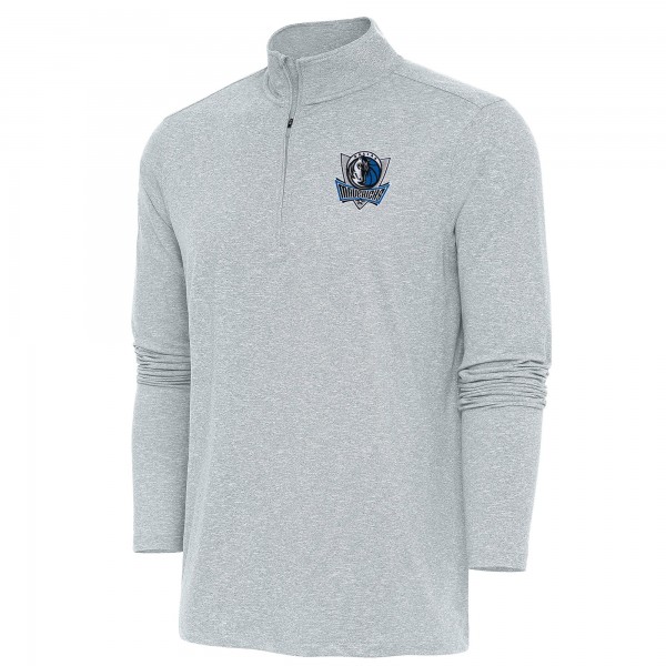 Кофта на короткой молнии Dallas Mavericks Antigua Hunk - Heather Gray