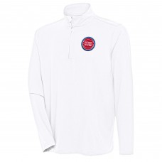 Кофта на короткой молнии Detroit Pistons Antigua Hunk - White