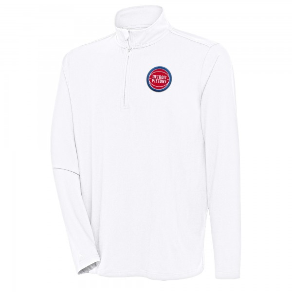 Кофта на короткой молнии Detroit Pistons Antigua Hunk - White