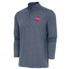 Кофта на короткой молнии Detroit Pistons Antigua Hunk - Heather Navy