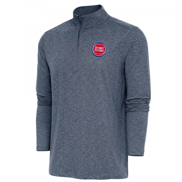 Кофта на короткой молнии Detroit Pistons Antigua Hunk - Heather Navy