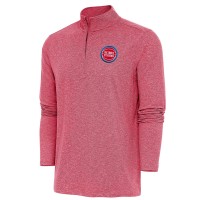 Кофта на короткой молнии Detroit Pistons Antigua Hunk - Heather Red