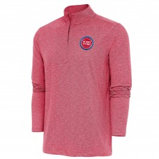 Кофта на короткой молнии Detroit Pistons Antigua Hunk - Heather Red