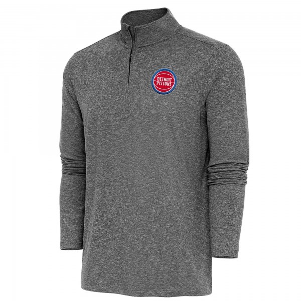 Кофта на короткой молнии Detroit Pistons Antigua Hunk - Heather Black
