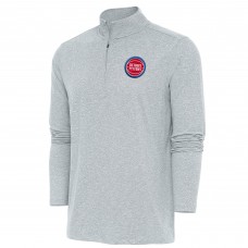 Кофта на короткой молнии Detroit Pistons Antigua Hunk - Heather Gray