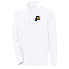 Indiana Pacers Antigua White Hunk Quarter-Zip Pullover Top