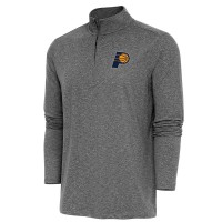 Кофта на короткой молнии Indiana Pacers Antigua Hunk - Heather Black