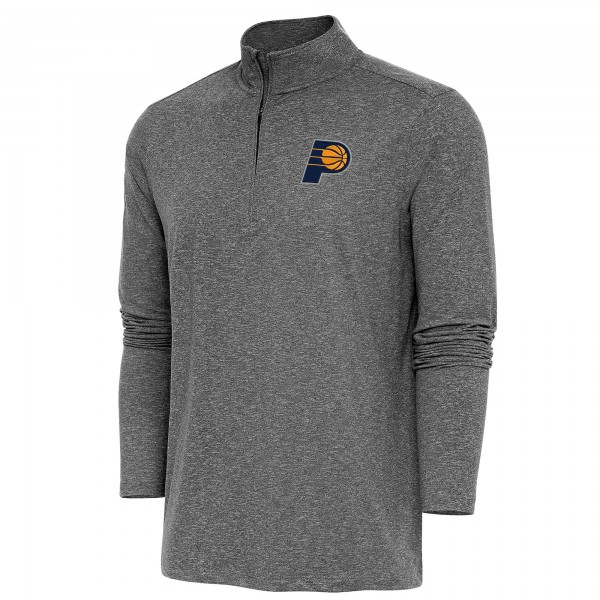 Кофта на короткой молнии Indiana Pacers Antigua Hunk - Heather Black