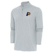 Кофта на короткой молнии Indiana Pacers Antigua Hunk - Heather Gray