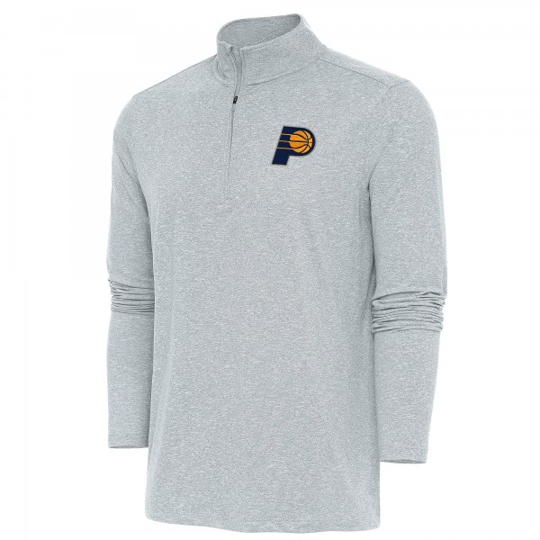 Кофта на короткой молнии Indiana Pacers Antigua Hunk - Heather Gray