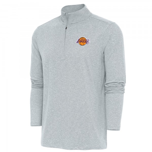 Кофта на короткой молнии Los Angeles Lakers Antigua Hunk - Heather Gray