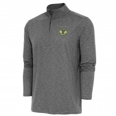 Кофта на короткой молнии Milwaukee Bucks Antigua Hunk - Heather Black