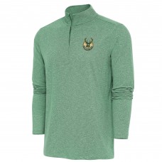 Кофта на короткой молнии Milwaukee Bucks Antigua Hunk - Hunter Green