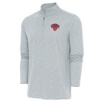 Кофта на короткой молнии New York Knicks Antigua Hunk - Heather Gray