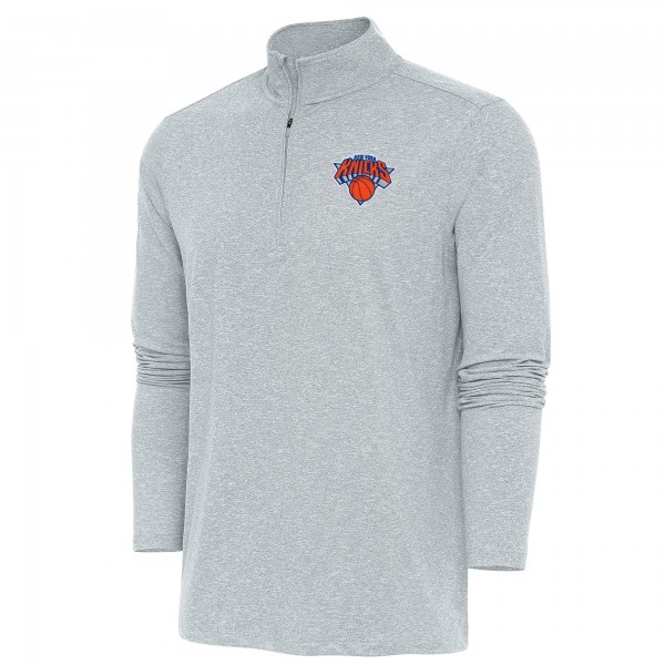 Кофта на короткой молнии New York Knicks Antigua Hunk - Heather Gray