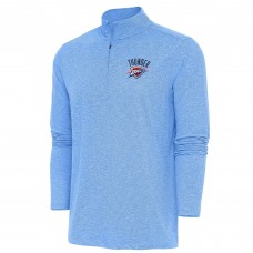 Кофта на короткой молнии Oklahoma City Thunder Antigua Heather Powder Blue Hunk
