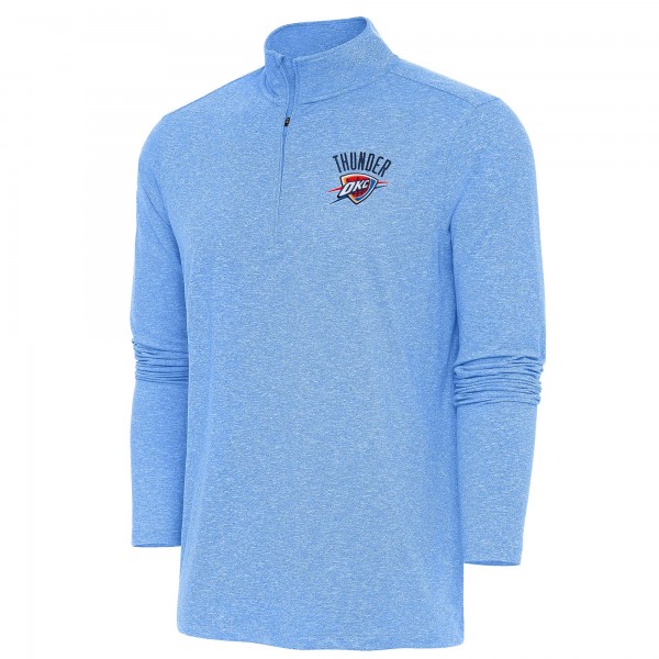 Кофта на короткой молнии Oklahoma City Thunder Antigua Heather Powder Blue Hunk