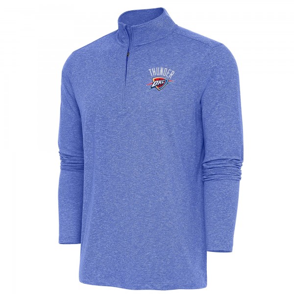 Кофта на короткой молнии Oklahoma City Thunder Antigua Heather Royal Hunk