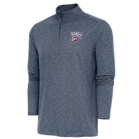 Oklahoma City Thunder Antigua Heather Navy Hunk Quarter-Zip Pullover Top