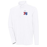 Кофта на короткой молнии Philadelphia 76ers Antigua Hunk - White