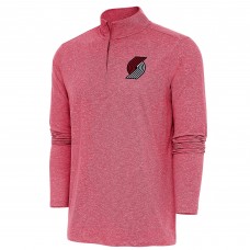 Кофта на короткой молнии Portland Trail Blazers Antigua Hunk - Heather Red