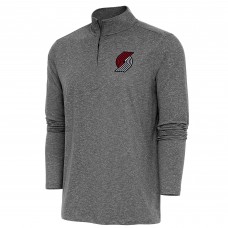 Кофта на короткой молнии Portland Trail Blazers Antigua Hunk - Heather Black
