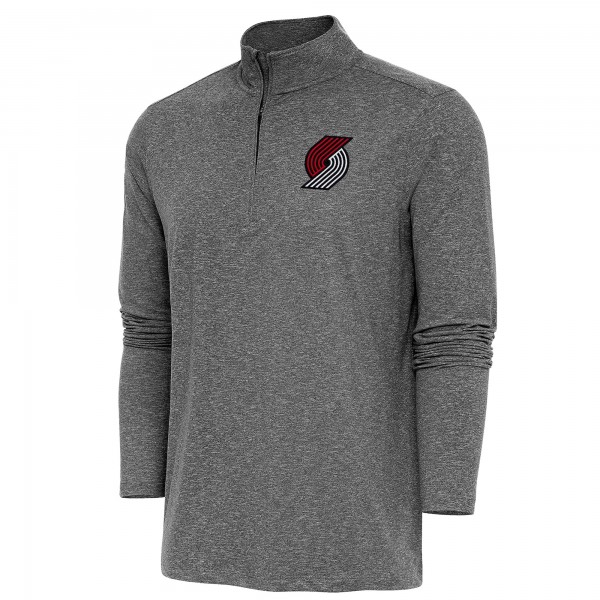 Кофта на короткой молнии Portland Trail Blazers Antigua Hunk - Heather Black