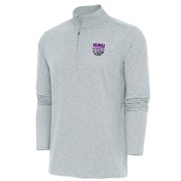 Кофта на короткой молнии Sacramento Kings Antigua Hunk - Heather Gray