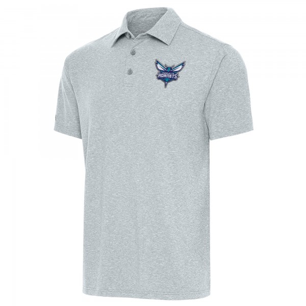 Поло Charlotte Hornets Antigua Par - Heather Gray