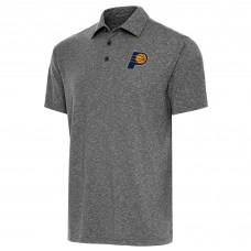 Indiana Pacers Antigua Heather Black Par Polo