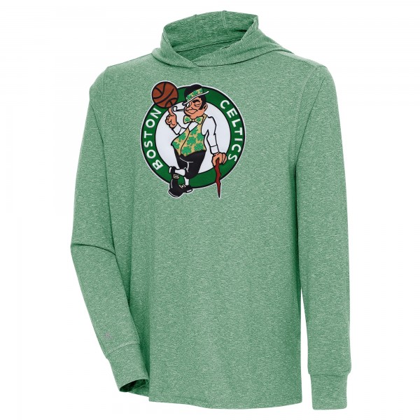 Футболка Boston Celtics Antigua Saga Long Sleeve Hoodie - Hunter Green
