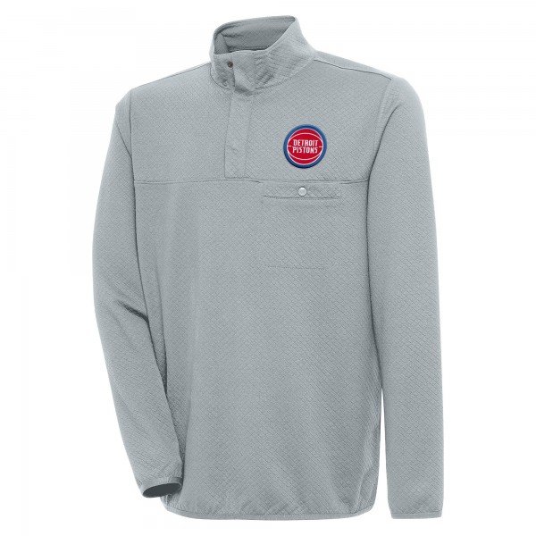 Кофта на кнопках Detroit Pistons Antigua Steamer - Gray