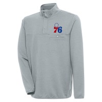 Кофта на кнопках Philadelphia 76ers Antigua Steamer - Gray