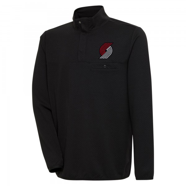 Кофта на кнопках Portland Trail Blazers Antigua Steamer - Black