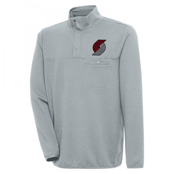 Кофта на кнопках Portland Trail Blazers Antigua Steamer - Gray