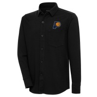 Indiana Pacers Antigua Steamer Button-Up Shacket - Black