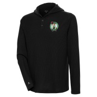 Футболка с длинным рукавом Boston Celtics Antigua Strong Hold Henley - Black