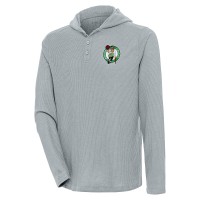 Футболка с длинным рукавом Boston Celtics Antigua Strong Hold Henley - Gray