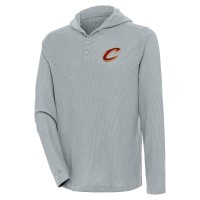 Футболка с длинным рукавом Cleveland Cavaliers Antigua Strong Hold Henley - Gray