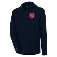 Футболка с длинным рукавом Detroit Pistons Antigua Strong Hold Henley - Navy