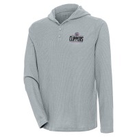 Футболка с длинным рукавом LA Clippers Antigua Strong Hold Henley - Gray