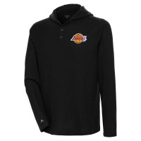 Футболка с длинным рукавом Los Angeles Lakers Antigua Strong Hold Henley - Black