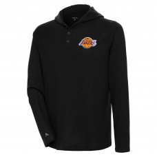 Футболка с длинным рукавом Los Angeles Lakers Antigua Strong Hold Henley - Black