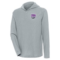 Футболка с длинным рукавом Sacramento Kings Antigua Strong Hold Henley - Gray