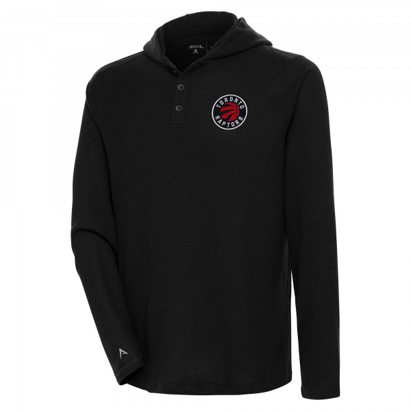 Футболка с длинным рукавом Toronto Raptors Antigua Strong Hold Henley - Black