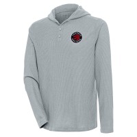 Футболка с длинным рукавом Toronto Raptors Antigua Strong Hold Henley - Gray