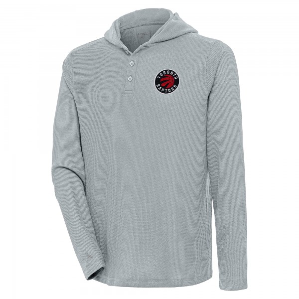 Футболка с длинным рукавом Toronto Raptors Antigua Strong Hold Henley - Gray