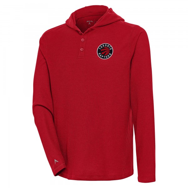 Футболка с длинным рукавом Toronto Raptors Antigua Strong Hold Henley - Red