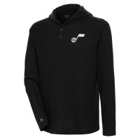 Футболка с длинным рукавом Utah Jazz Antigua Strong Hold Henley - Black