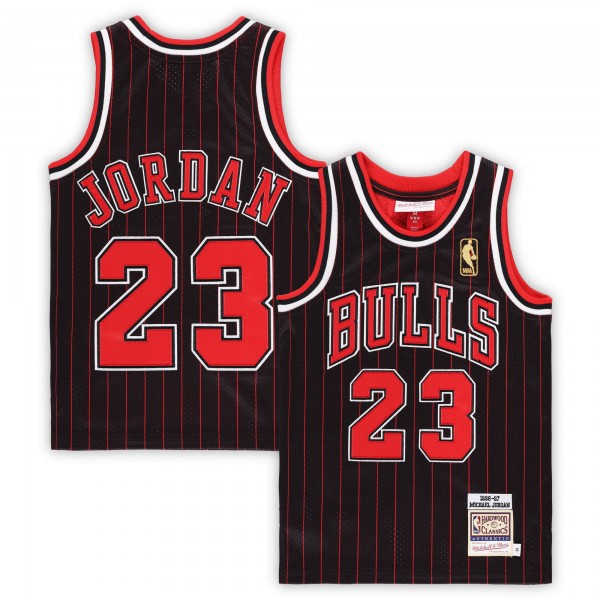 Джерси Дошкольнику Chicago Bulls Michael Jordan Mitchell & Ness Black 1996/97 Hardwood Classics Authentic